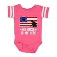 thumbnail image 1 of Inktastic Military Uncle is My Hero Us Flag Boys or Girls Baby Bodysuit, 1 of 5