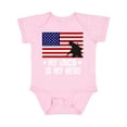thumbnail image 1 of Inktastic Military Uncle is My Hero Us Flag Boys or Girls Baby Bodysuit, 1 of 5