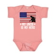 thumbnail image 1 of Inktastic Military Uncle is My Hero Us Flag Boys or Girls Baby Bodysuit, 1 of 5