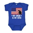 thumbnail image 1 of Inktastic Military Uncle is My Hero Us Flag Boys or Girls Baby Bodysuit, 1 of 5