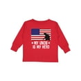 thumbnail image 1 of Inktastic Military Uncle is my Hero US Flag Boys or Girls Long Sleeve Toddler T-Shirt, 1 of 5