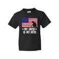 thumbnail image 1 of Inktastic Military Uncle is my Hero US Flag Youth T-Shirt, 1 of 5