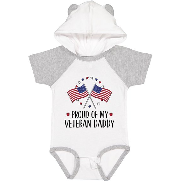 Inktastic Military Veteran Daddy Proud Son Daughter Boys or Girls Baby Bodysuit