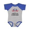 thumbnail image 1 of Inktastic Military Veteran Daddy Proud Son Daughter Boys or Girls Baby Bodysuit, 1 of 5