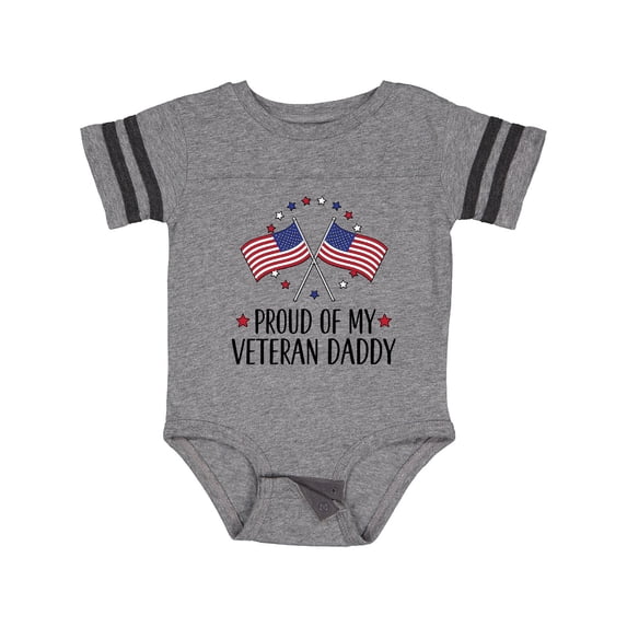 Inktastic Military Veteran Daddy Proud Son Daughter Boys or Girls Baby Bodysuit