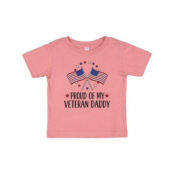 Inktastic Military Veteran Daddy Proud Son Daughter Boys or Girls Baby T-Shirt