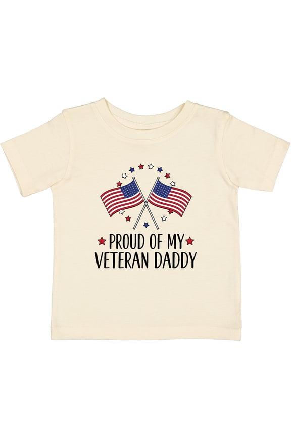 Military Veteran Daddy Proud Son Daughter Boys or Girls Baby T-Shirt