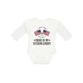 thumbnail image 1 of Inktastic Military Veteran Daddy Proud Son Daughter Boys or Girls Long Sleeve Baby Bodysuit, 1 of 5