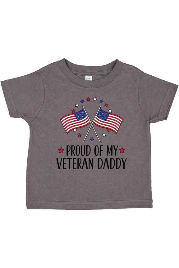 Military Veteran Daddy Proud Son Daughter Boys or Girls Toddler T-Shirt