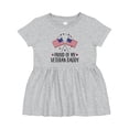 thumbnail image 1 of Inktastic Military Veteran Daddy Proud Son Daughter Girls Baby Dress, 1 of 5