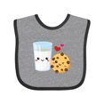 thumbnail image 1 of Inktastic Milk and Cookies Boys or Girls Baby Bib, 1 of 4