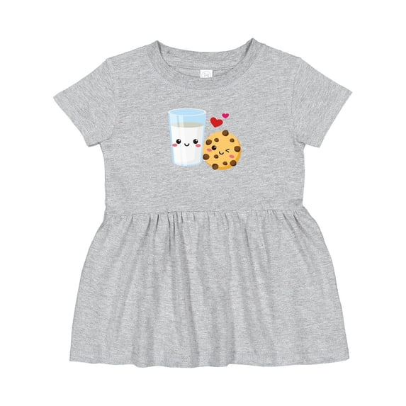 Inktastic Milk and Cookies Girls Baby Dress