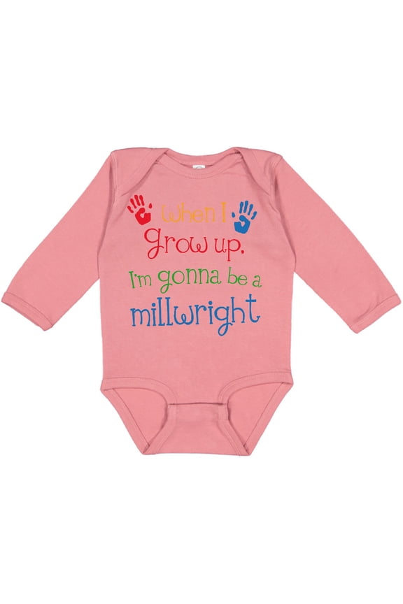 Millwright Future Boys or Girls Long Sleeve Baby Bodysuit