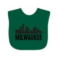thumbnail image 1 of Inktastic Milwaukee Skyline Grunge Boys or Girls Baby Bib, 1 of 4
