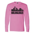 thumbnail image 1 of Inktastic Milwaukee Skyline Grunge Long Sleeve T-Shirt, 1 of 5