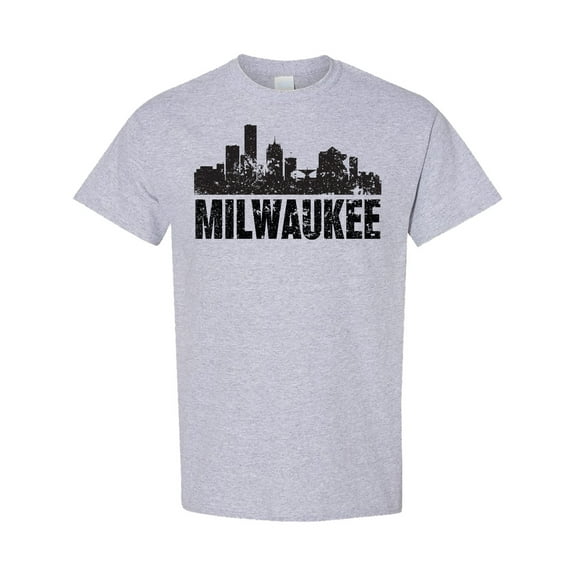 Inktastic Milwaukee Skyline Grunge T-Shirt