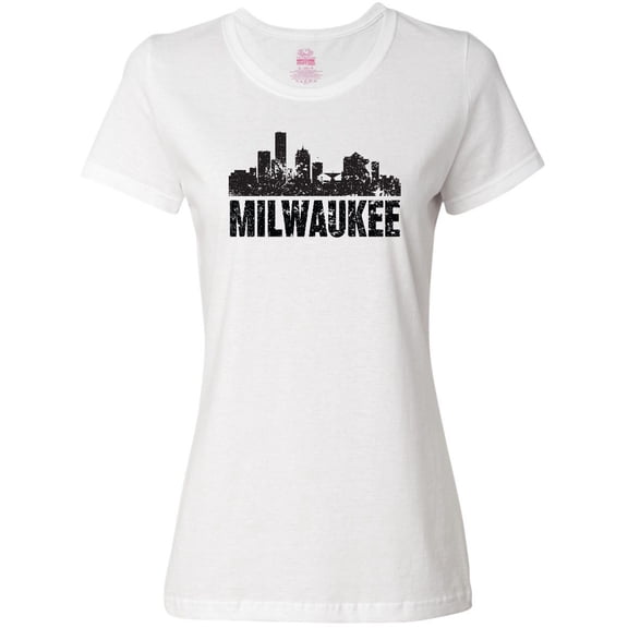 Inktastic Milwaukee Skyline Grunge Women's T-Shirt
