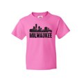 thumbnail image 1 of Inktastic Milwaukee Skyline Grunge Youth T-Shirt, 1 of 5