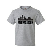 Inktastic Milwaukee Skyline Grunge Youth T-Shirt
