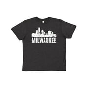 Inktastic Milwaukee Skyline Grunge Youth T-Shirt