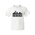 thumbnail image 1 of Inktastic Milwaukee Skyline Grunge Youth T-Shirt, 1 of 5