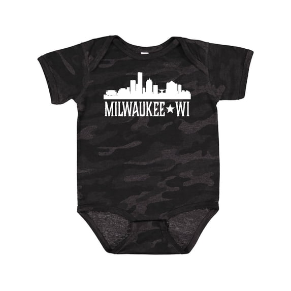 Inktastic Milwaukee Wisconsin Skyline Wi Cities Boys or Girls Baby Bodysuit
