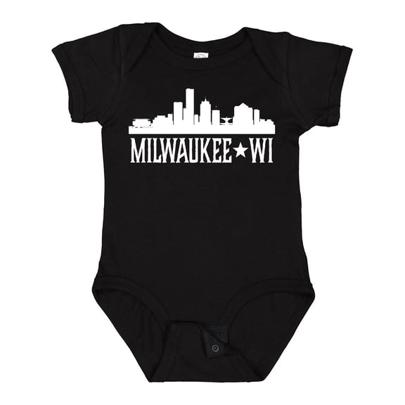 Inktastic Milwaukee Wisconsin Skyline Wi Cities Boys or Girls Baby Bodysuit