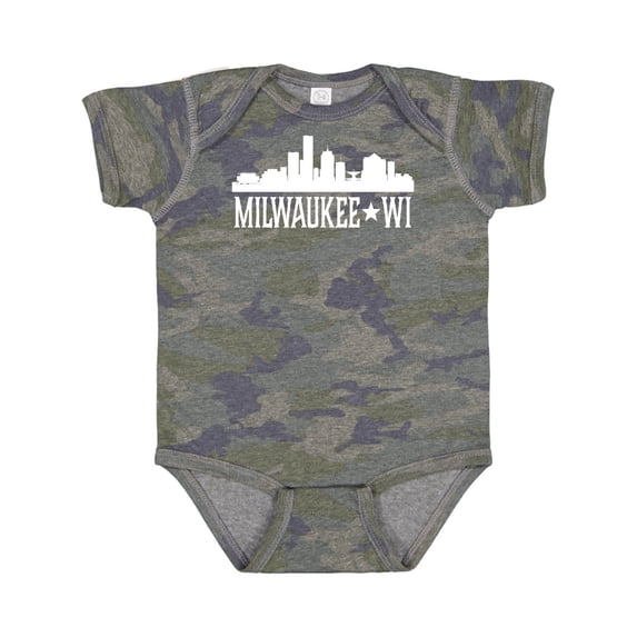 Inktastic Milwaukee Wisconsin Skyline Wi Cities Boys or Girls Baby Bodysuit