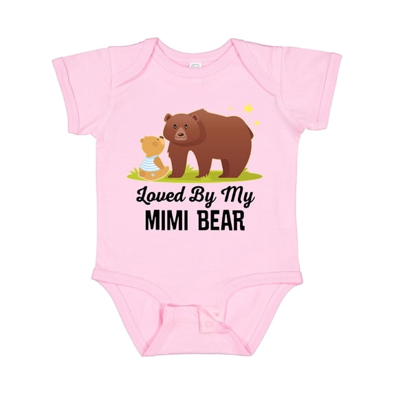 Inktastic Mimi Bear Loves Me Grandbaby Boys or Girls Baby Bodysuit