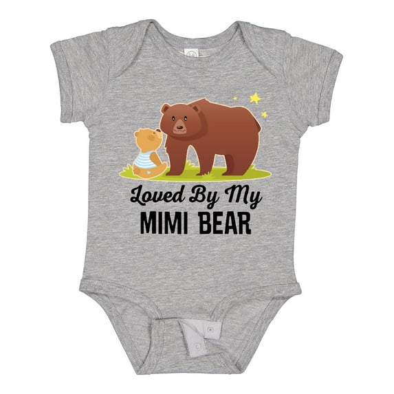 Inktastic Mimi Bear Loves Me Grandbaby Boys or Girls Baby Bodysuit