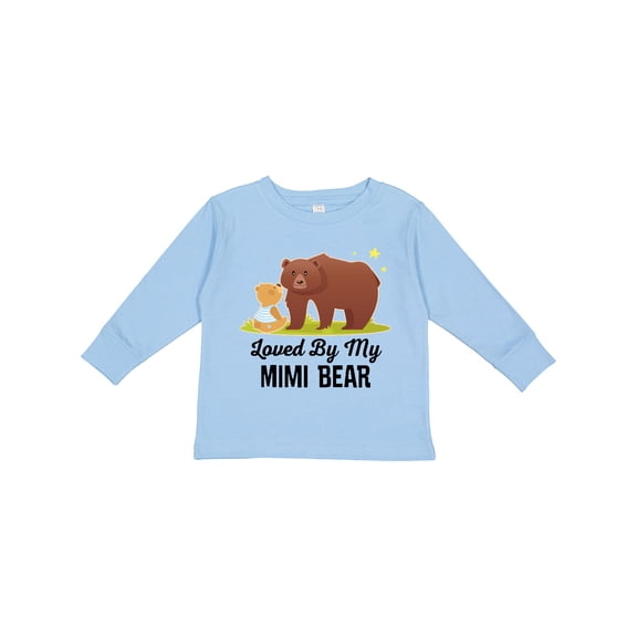 Inktastic Mimi Bear Loves Me Grandbaby Gift Boys or Girls Long Sleeve Toddler T-Shirt