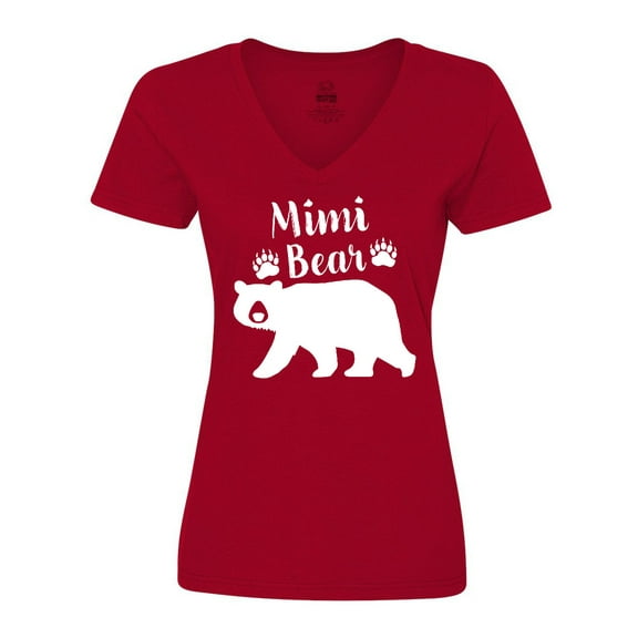 Inktastic Mimi Bear in White Women's V-Neck T-Shirt