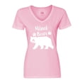 thumbnail image 1 of Inktastic Mimi Bear in White Women's V-Neck T-Shirt, 1 of 5
