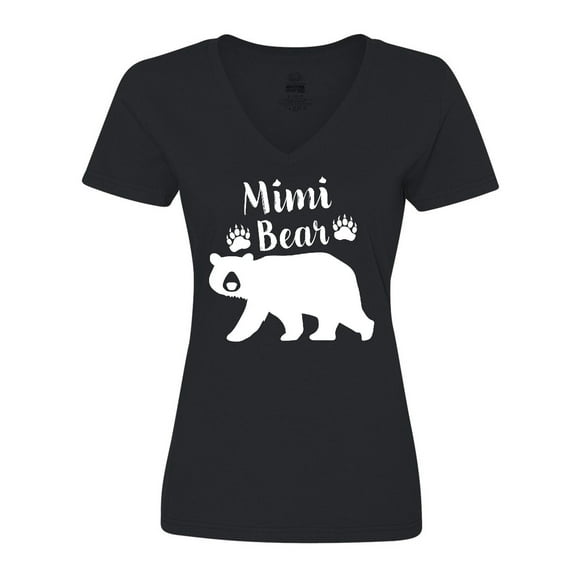 Inktastic Mimi Bear in White Women's V-Neck T-Shirt