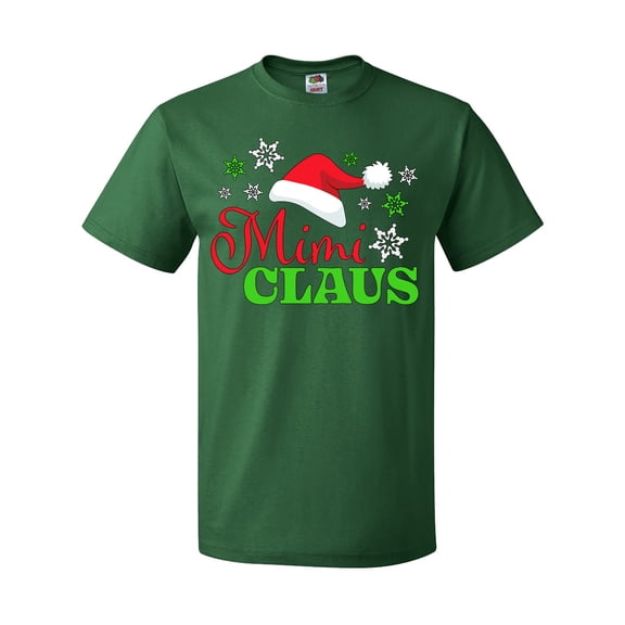 Inktastic Mimi Claus with Christmas Santa Hat and Snowflakes T-Shirt