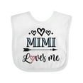 thumbnail image 1 of Inktastic Mimi Grandma Loves Me Girls Baby Bib, 1 of 4