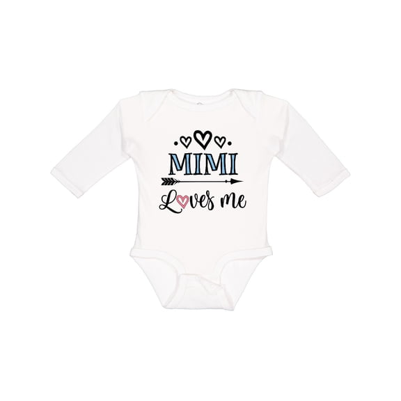 Inktastic Mimi Grandma Loves Me Girls Long Sleeve Baby Bodysuit