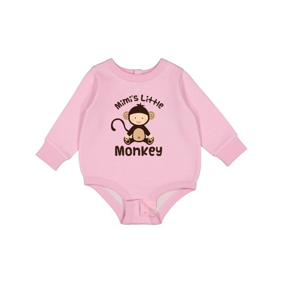 Inktastic Mimi Little Monkey Grandchild Baby Fleece Bodysuit
