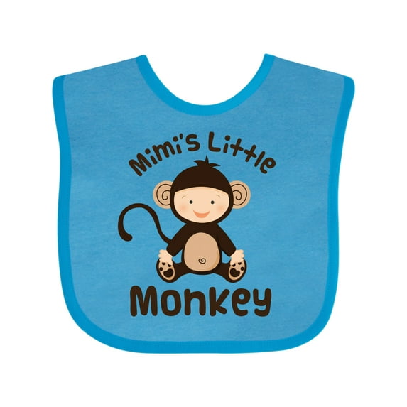 Inktastic Mimi Little Monkey Grandchild Boys or Girls Baby Bib