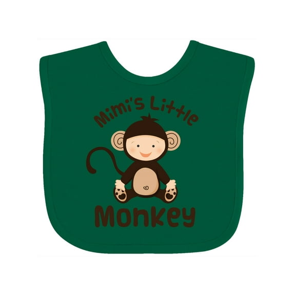 Inktastic Mimi Little Monkey Grandchild Boys or Girls Baby Bib
