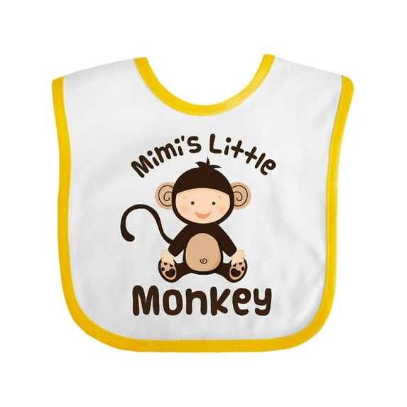 Inktastic Mimi Little Monkey Grandchild Boys or Girls Baby Bib
