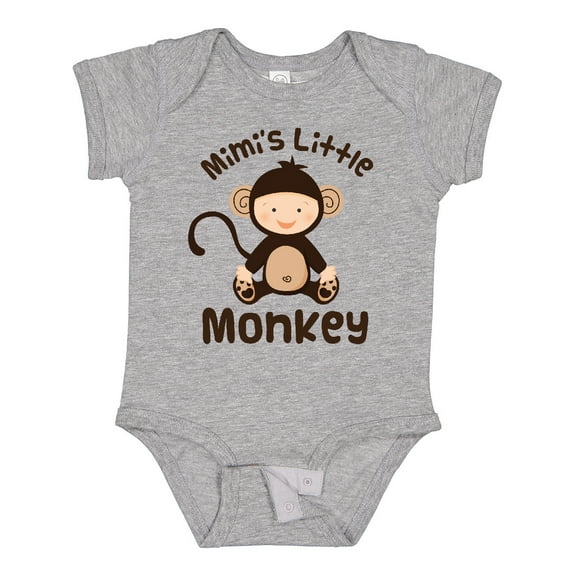 Inktastic Mimi Little Monkey Grandchild Boys or Girls Baby Bodysuit