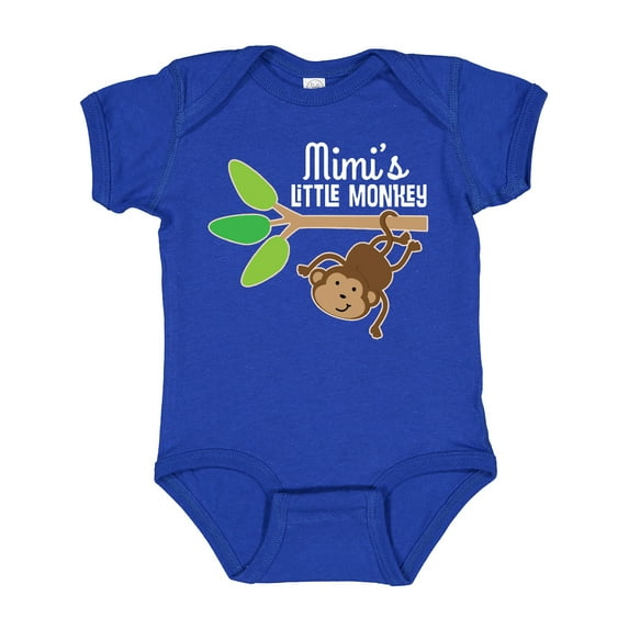 Inktastic Mimi Little Monkey Grandchild Boys or Girls Baby Bodysuit