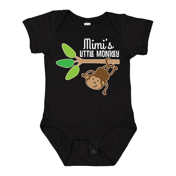 Inktastic Mimi Little Monkey Grandchild Boys or Girls Baby Bodysuit