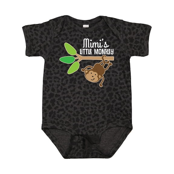Inktastic Mimi Little Monkey Grandchild Boys or Girls Baby Bodysuit