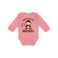 thumbnail image 1 of Inktastic Mimi Little Monkey Grandchild Boys or Girls Long Sleeve Baby Bodysuit, 1 of 5