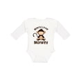 thumbnail image 1 of Inktastic Mimi Little Monkey Grandchild Boys or Girls Long Sleeve Baby Bodysuit, 1 of 5