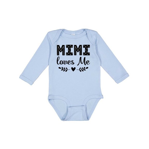 Inktastic Mimi Loves Me Baby Clothes Girl Girls Long Sleeve Baby Bodysuit