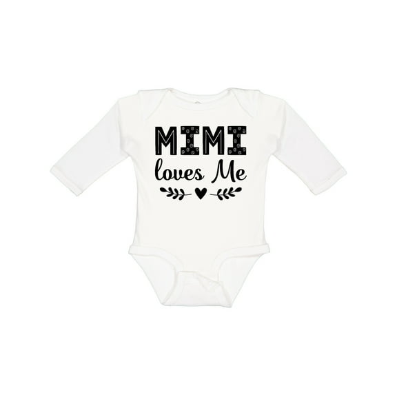 Inktastic Mimi Loves Me Baby Clothes Girl Girls Long Sleeve Baby Bodysuit