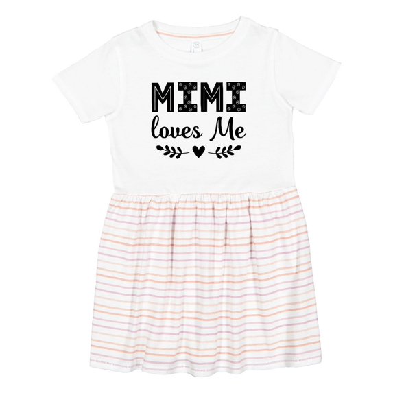 Inktastic Mimi Loves Me Baby Clothes Girl Girls Toddler Dress